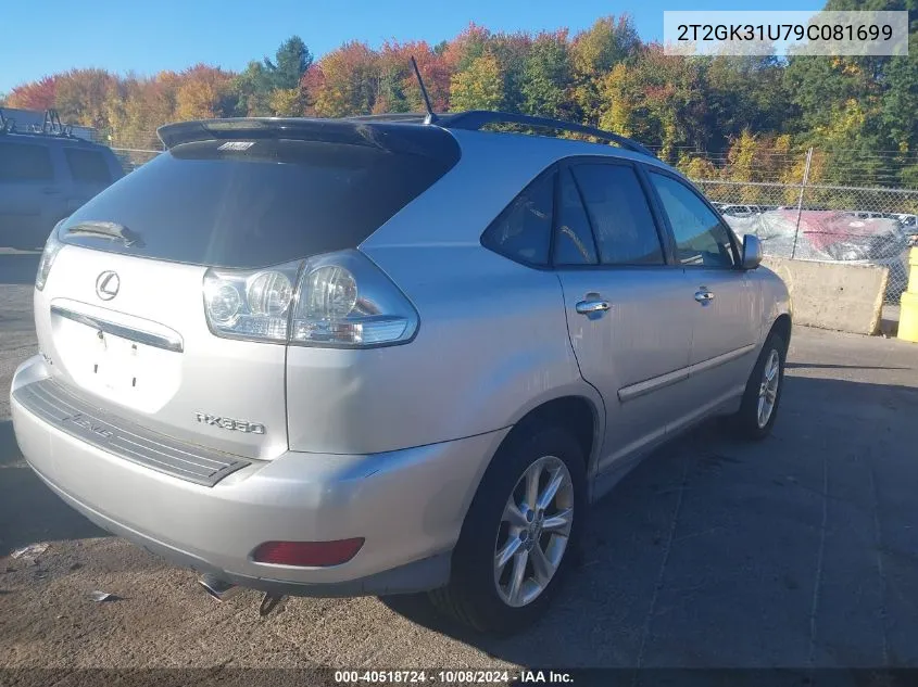 2009 Lexus Rx 350 VIN: 2T2GK31U79C081699 Lot: 40518724