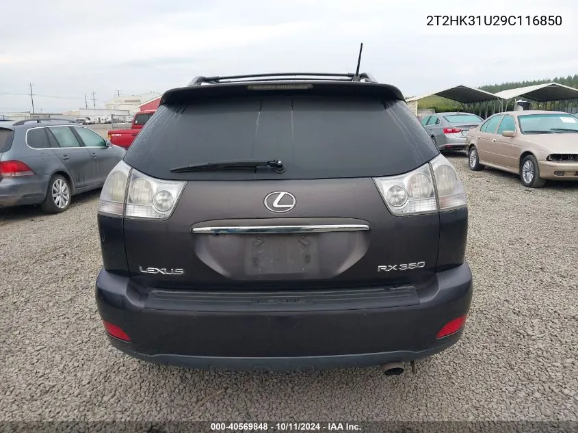 2009 Lexus Rx 350 350 VIN: 2T2HK31U29C116850 Lot: 40569848