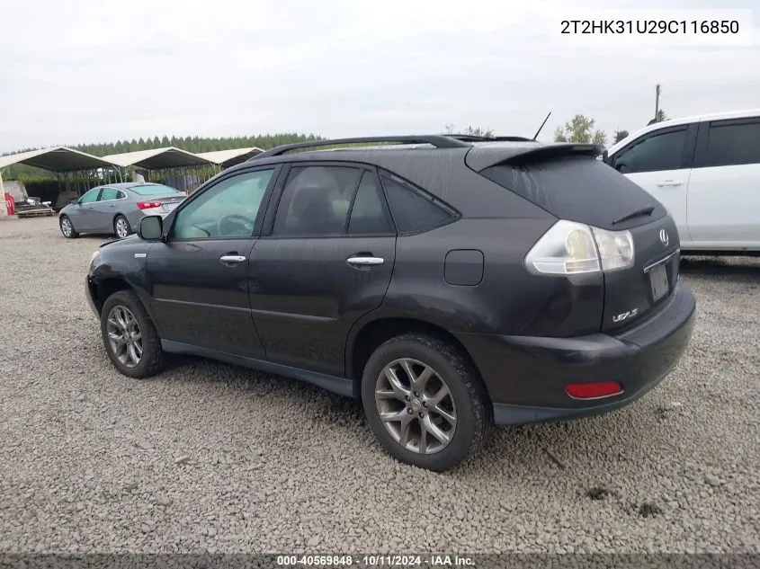 2009 Lexus Rx 350 350 VIN: 2T2HK31U29C116850 Lot: 40569848