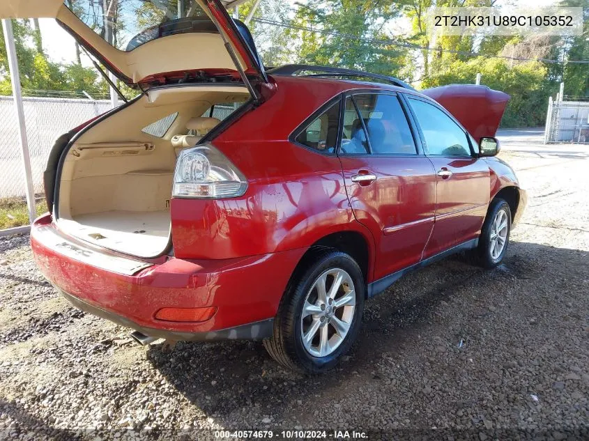 2009 Lexus Rx 350 VIN: 2T2HK31U89C105352 Lot: 40574679