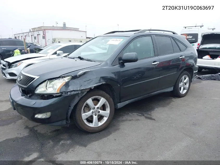 2009 Lexus Rx 350 VIN: 2T2GK31U19C063697 Lot: 40610079