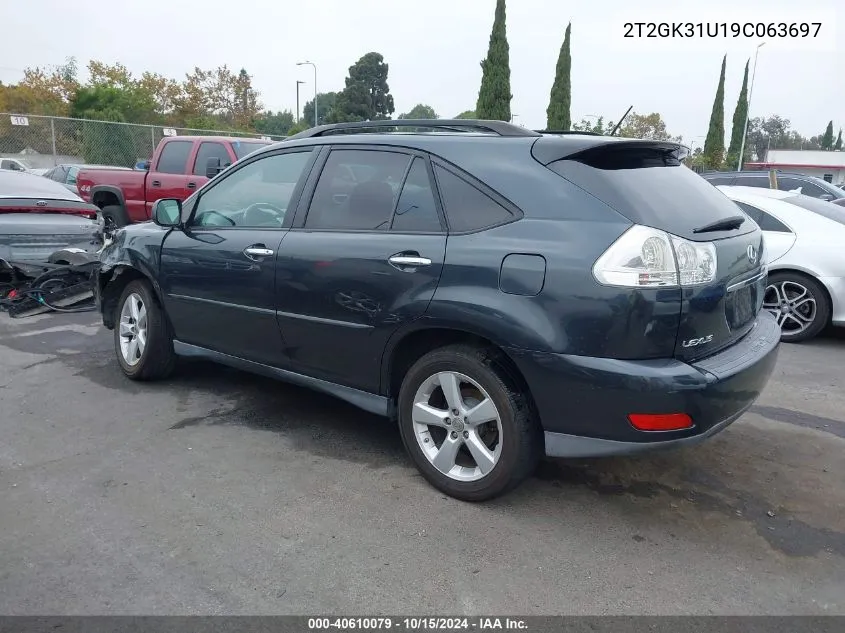 2009 Lexus Rx 350 VIN: 2T2GK31U19C063697 Lot: 40610079