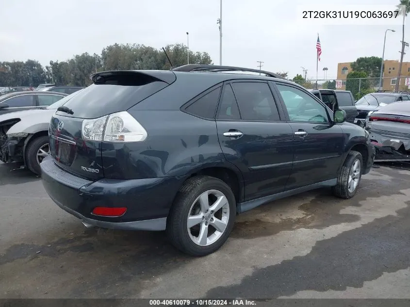 2009 Lexus Rx 350 VIN: 2T2GK31U19C063697 Lot: 40610079