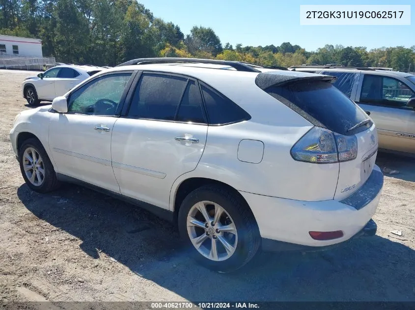 2009 Lexus Rx 350 VIN: 2T2GK31U19C062517 Lot: 40621700