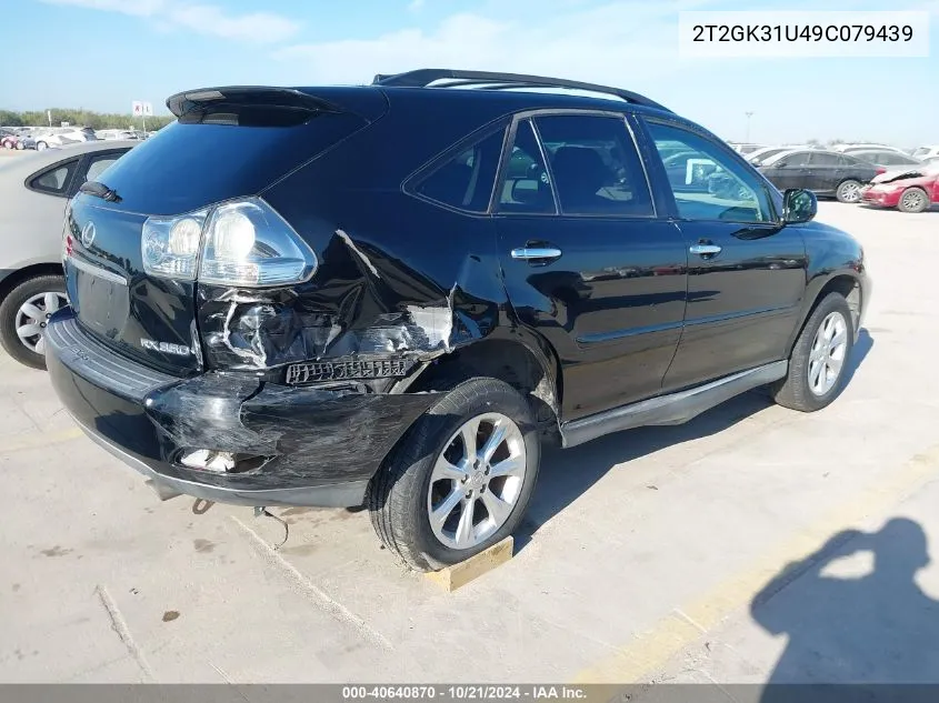 2009 Lexus Rx 350 VIN: 2T2GK31U49C079439 Lot: 40640870