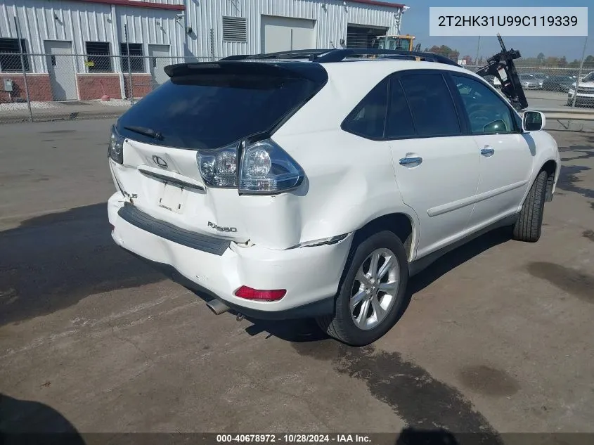 2009 Lexus Rx 350 VIN: 2T2HK31U99C119339 Lot: 40678972