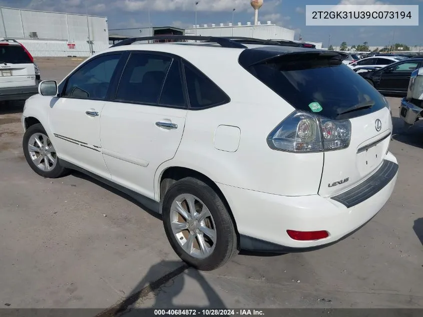 2009 Lexus Rx 350 VIN: 2T2GK31U39C073194 Lot: 40684872