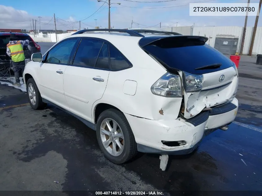 2009 Lexus Rx 350 VIN: 2T2GK31U89C078780 Lot: 40714812