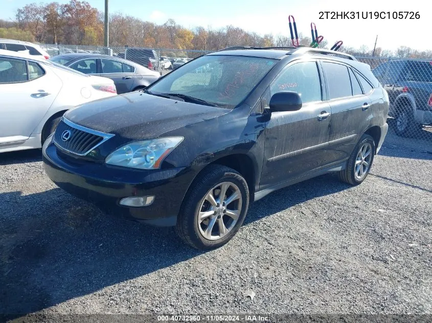 2009 Lexus Rx 350 350 VIN: 2T2HK31U19C105726 Lot: 40732960