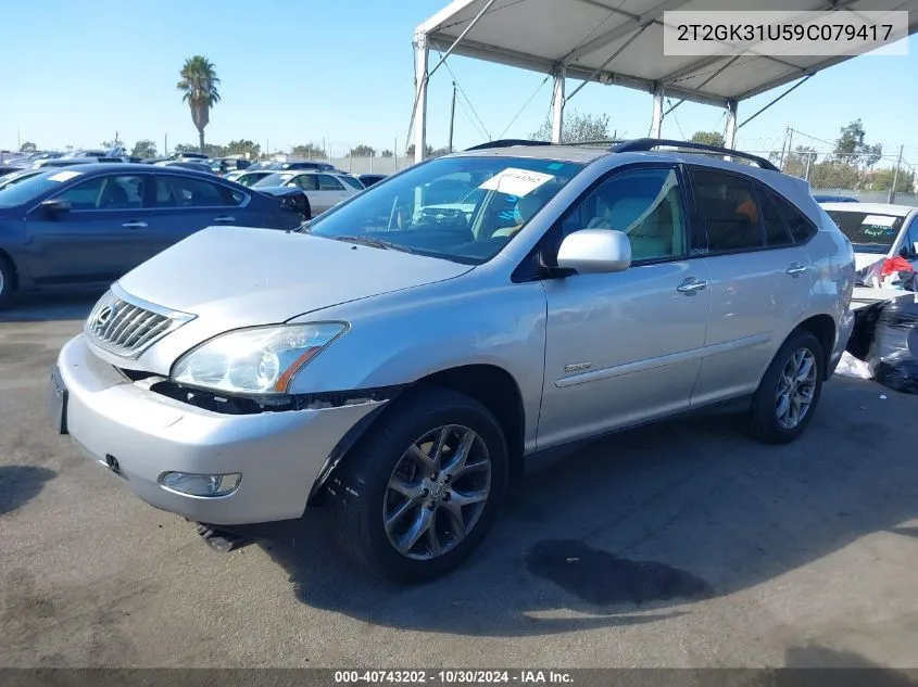 2009 Lexus Rx 350 VIN: 2T2GK31U59C079417 Lot: 40743202