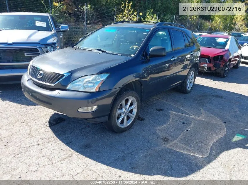 2009 Lexus Rx 350 VIN: 2T2GK31U29C072716 Lot: 40762259