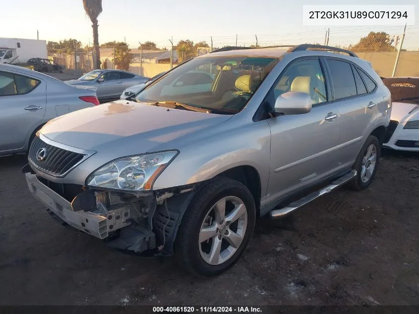 2009 Lexus Rx 350 VIN: 2T2GK31U89C071294 Lot: 40861520