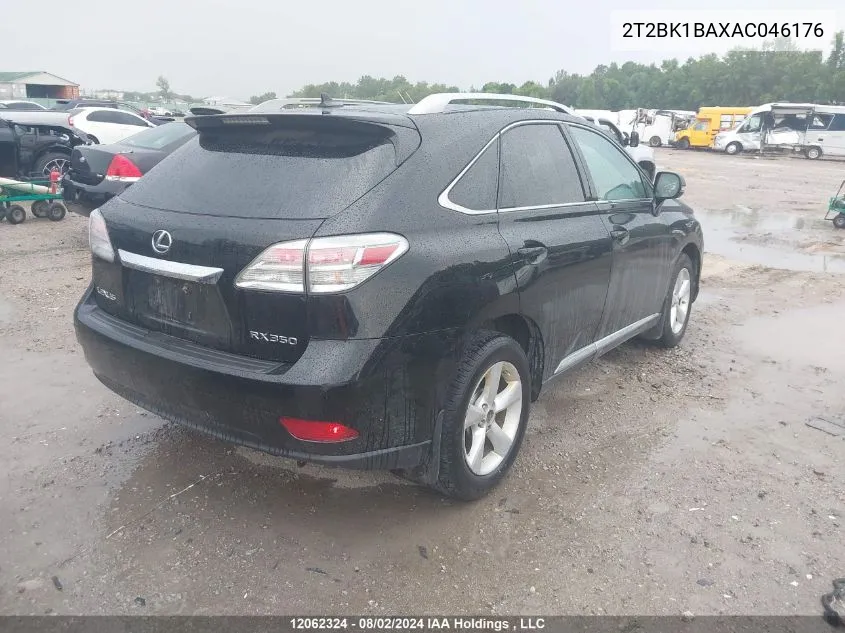 2010 Lexus Rx 350 VIN: 2T2BK1BAXAC046176 Lot: 12062324