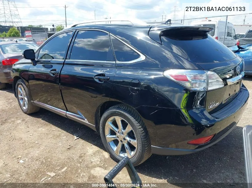 2010 Lexus Rx 350 VIN: 2T2BK1BA1AC061133 Lot: 39514841