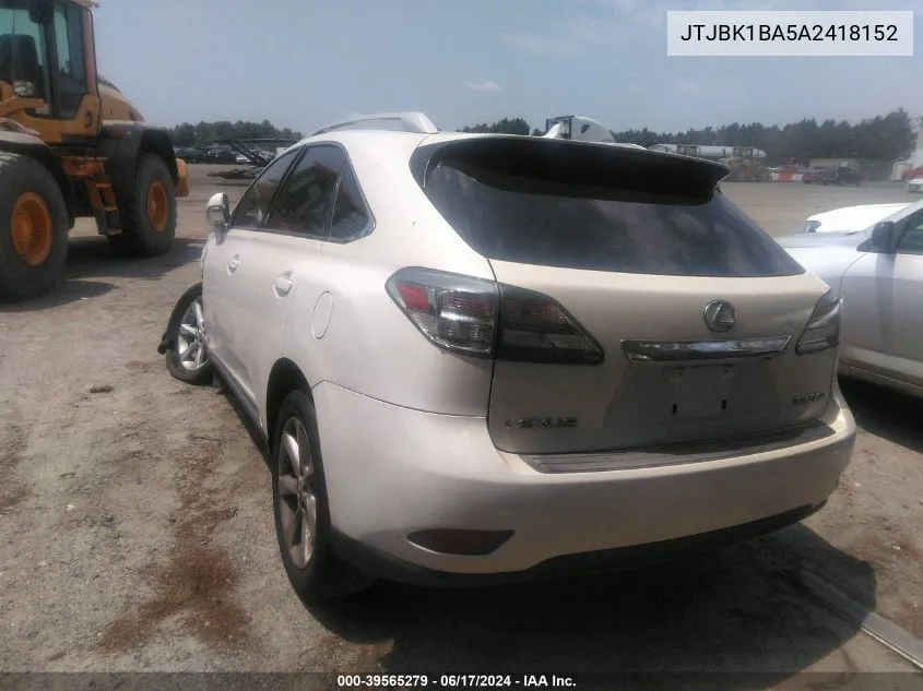 JTJBK1BA5A2418152 2010 Lexus Rx 350