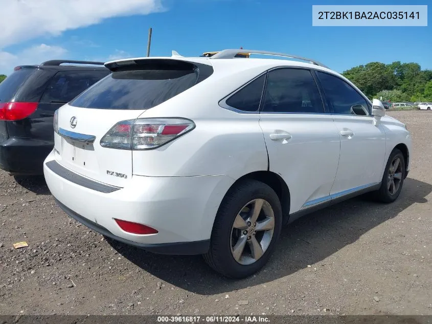 2T2BK1BA2AC035141 2010 Lexus Rx 350