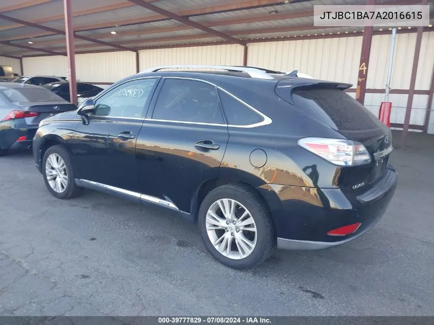 2010 Lexus Rx 450H VIN: JTJBC1BA7A2016615 Lot: 39777829