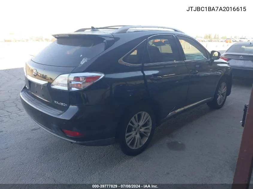 JTJBC1BA7A2016615 2010 Lexus Rx 450H