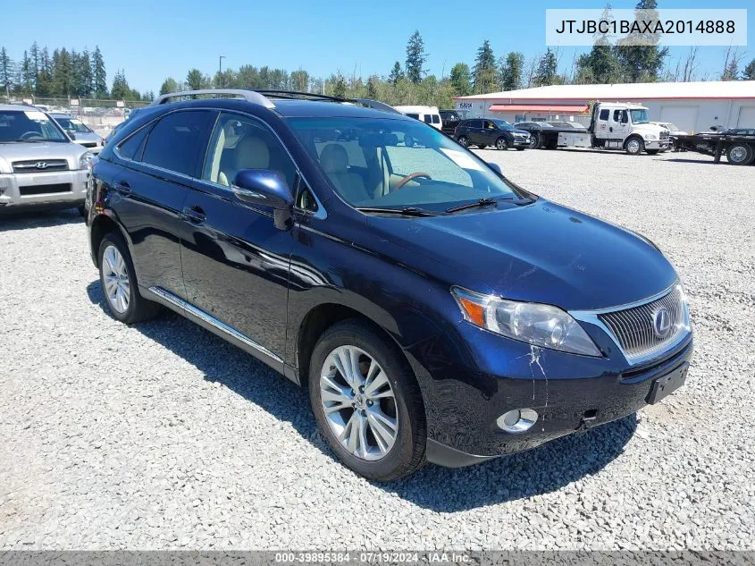 2010 Lexus Rx 450H VIN: JTJBC1BAXA2014888 Lot: 39895384