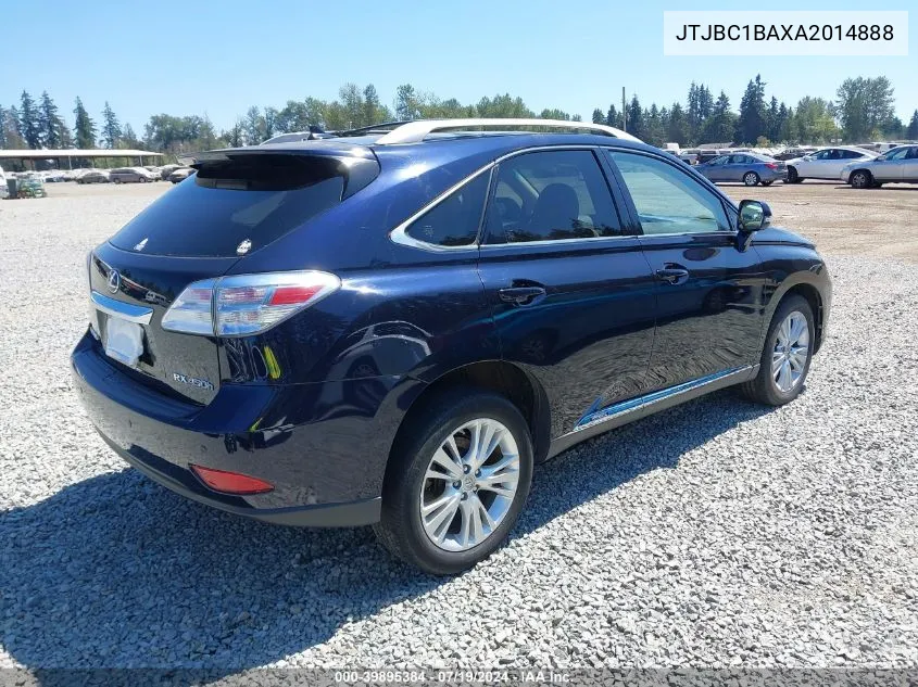 2010 Lexus Rx 450H VIN: JTJBC1BAXA2014888 Lot: 39895384