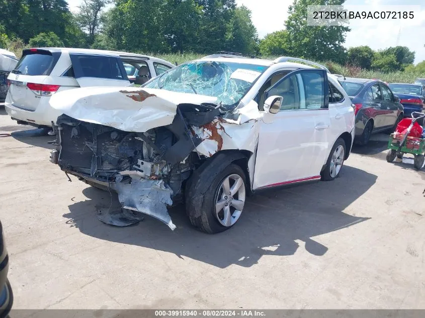 2010 Lexus Rx 350 VIN: 2T2BK1BA9AC072185 Lot: 39915940