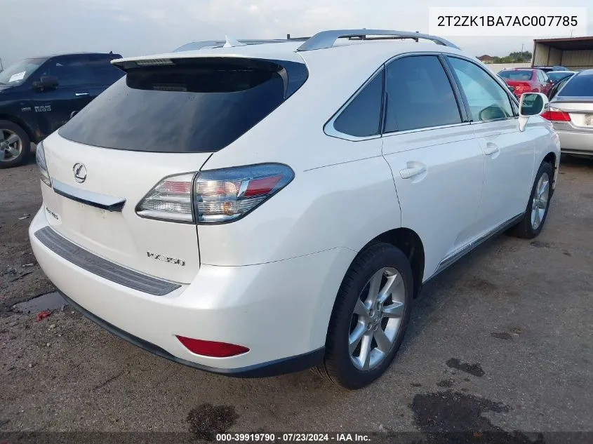 2010 Lexus Rx 350 VIN: 2T2ZK1BA7AC007785 Lot: 39919790