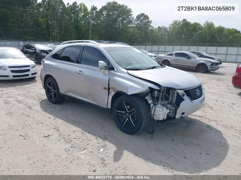 2T2BK1BA8AC065809 2010 Lexus Rx 350