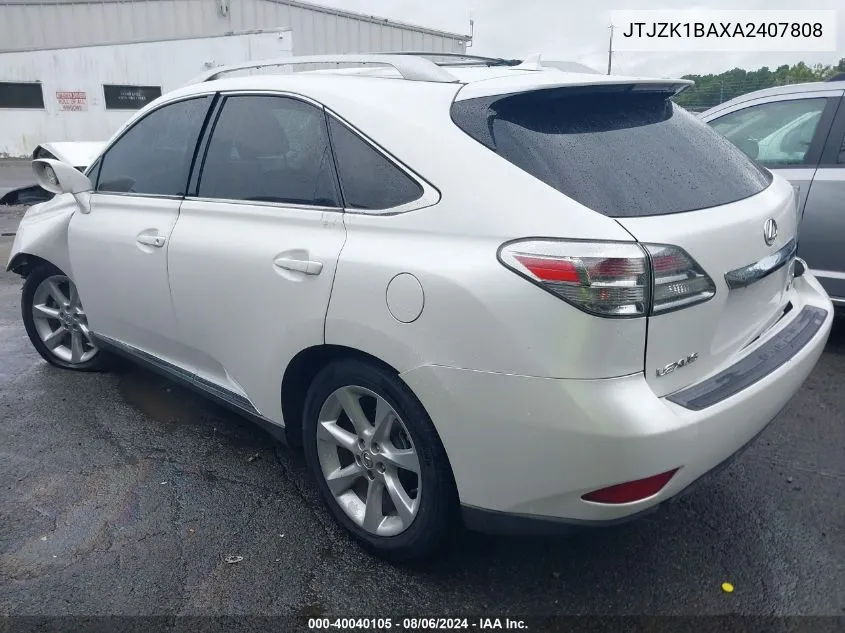 JTJZK1BAXA2407808 2010 Lexus Rx 350