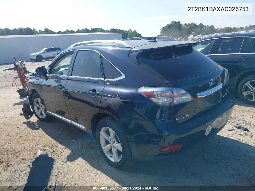 2T2BK1BAXAC026753 2010 Lexus Rx 350