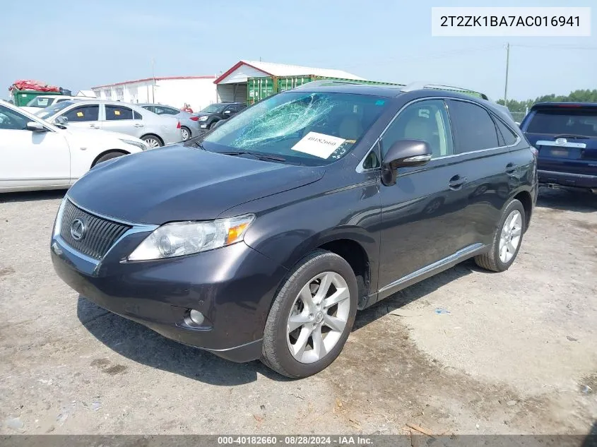 2010 Lexus Rx 350 VIN: 2T2ZK1BA7AC016941 Lot: 40182660