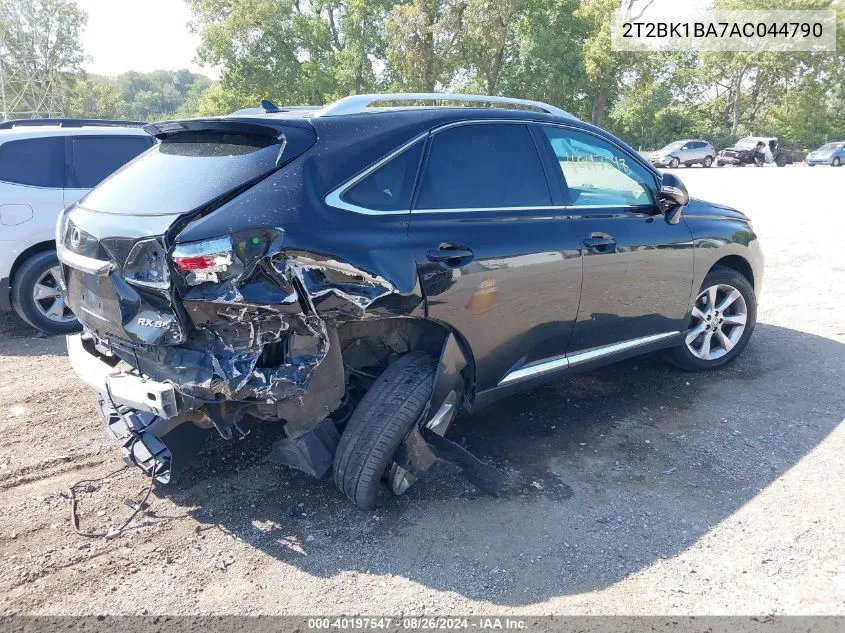 2010 Lexus Rx 350 VIN: 2T2BK1BA7AC044790 Lot: 40197547