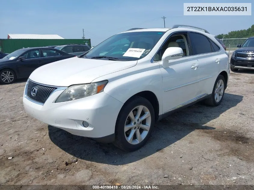 2T2ZK1BAXAC035631 2010 Lexus Rx 350