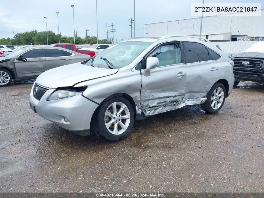 2010 Lexus Rx 350 VIN: 2T2ZK1BA8AC021047 Lot: 40218464