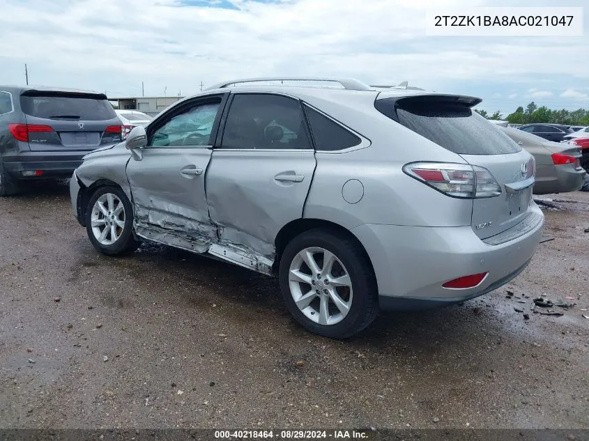 2010 Lexus Rx 350 VIN: 2T2ZK1BA8AC021047 Lot: 40218464