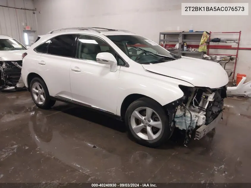 2010 Lexus Rx 350 VIN: 2T2BK1BA5AC076573 Lot: 40240930