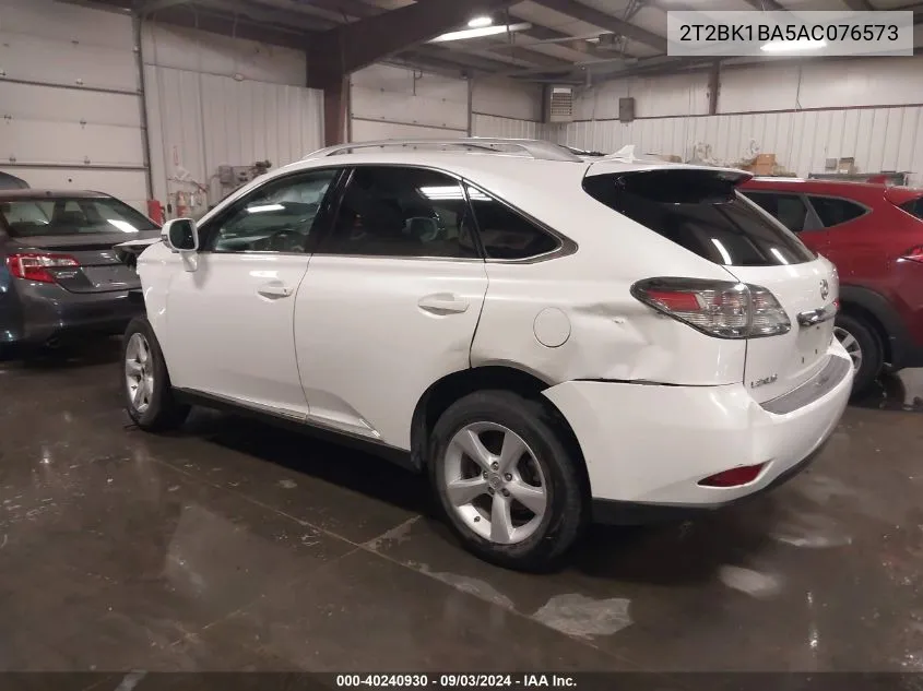 2010 Lexus Rx 350 VIN: 2T2BK1BA5AC076573 Lot: 40240930