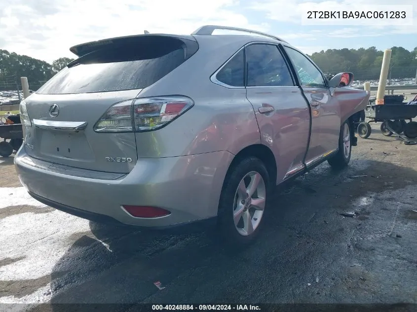 2010 Lexus Rx 350 VIN: 2T2BK1BA9AC061283 Lot: 40248884