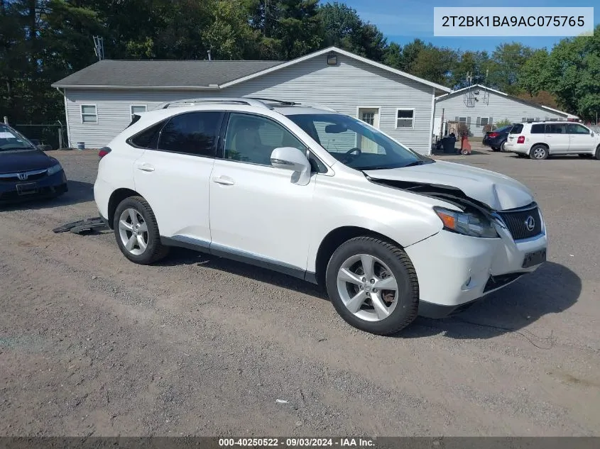 2010 Lexus Rx 350 VIN: 2T2BK1BA9AC075765 Lot: 40250522