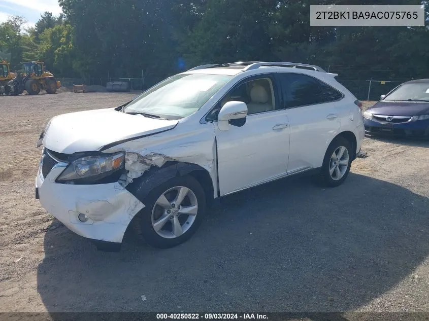 2T2BK1BA9AC075765 2010 Lexus Rx 350