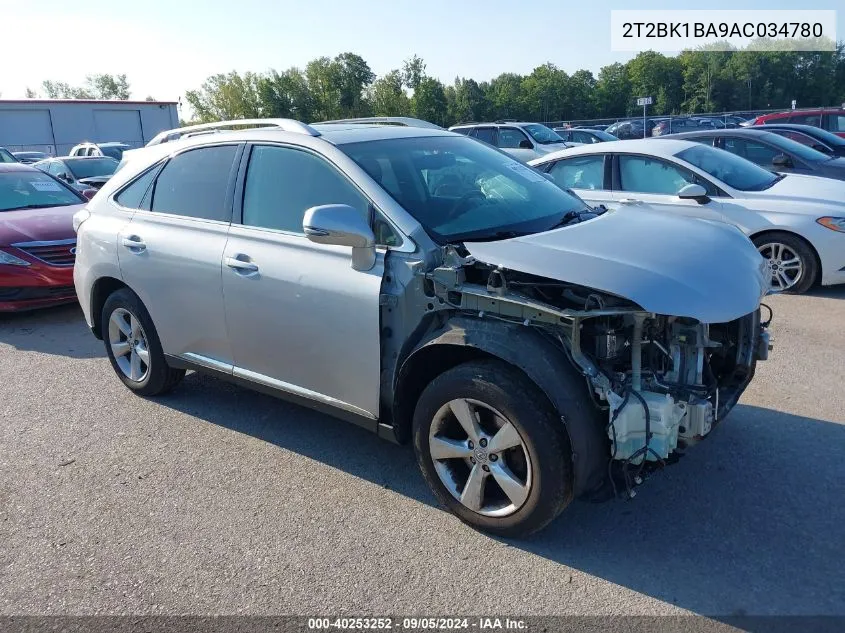 2010 Lexus Rx 350 350 VIN: 2T2BK1BA9AC034780 Lot: 40253252