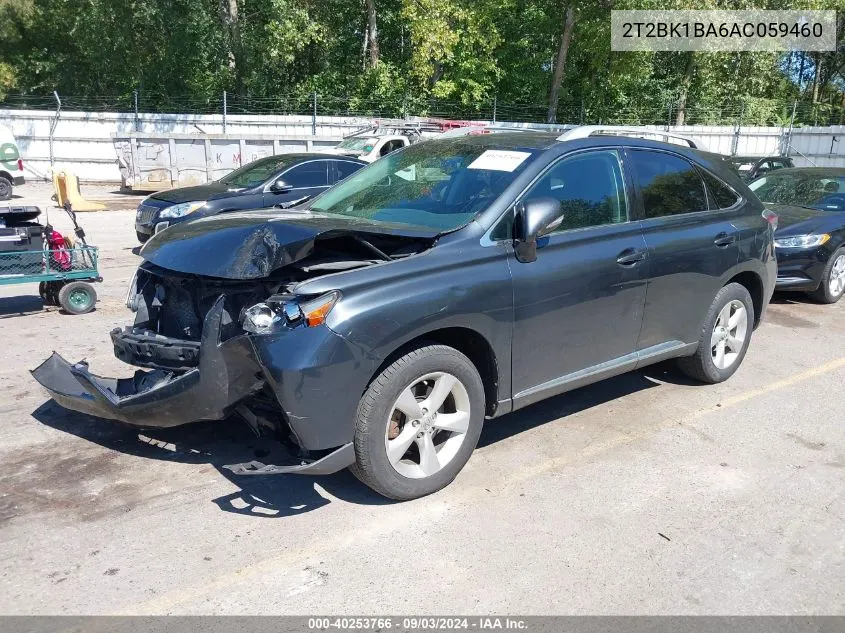 2010 Lexus Rx 350 VIN: 2T2BK1BA6AC059460 Lot: 40253766