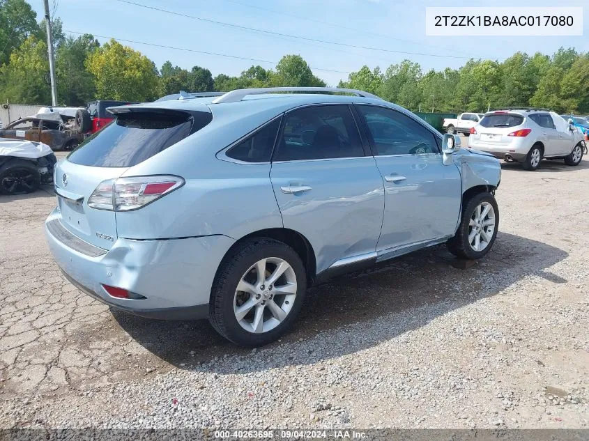 2010 Lexus Rx 350 VIN: 2T2ZK1BA8AC017080 Lot: 40263695