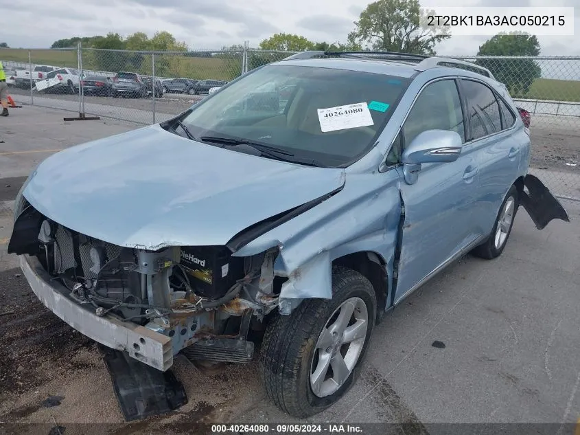 2010 Lexus Rx 350 VIN: 2T2BK1BA3AC050215 Lot: 40264080