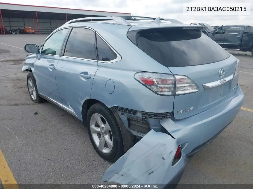 2010 Lexus Rx 350 VIN: 2T2BK1BA3AC050215 Lot: 40264080