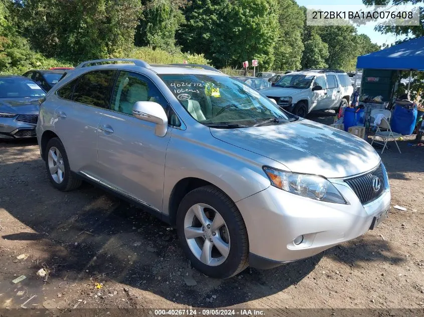 2T2BK1BA1AC076408 2010 Lexus Rx 350