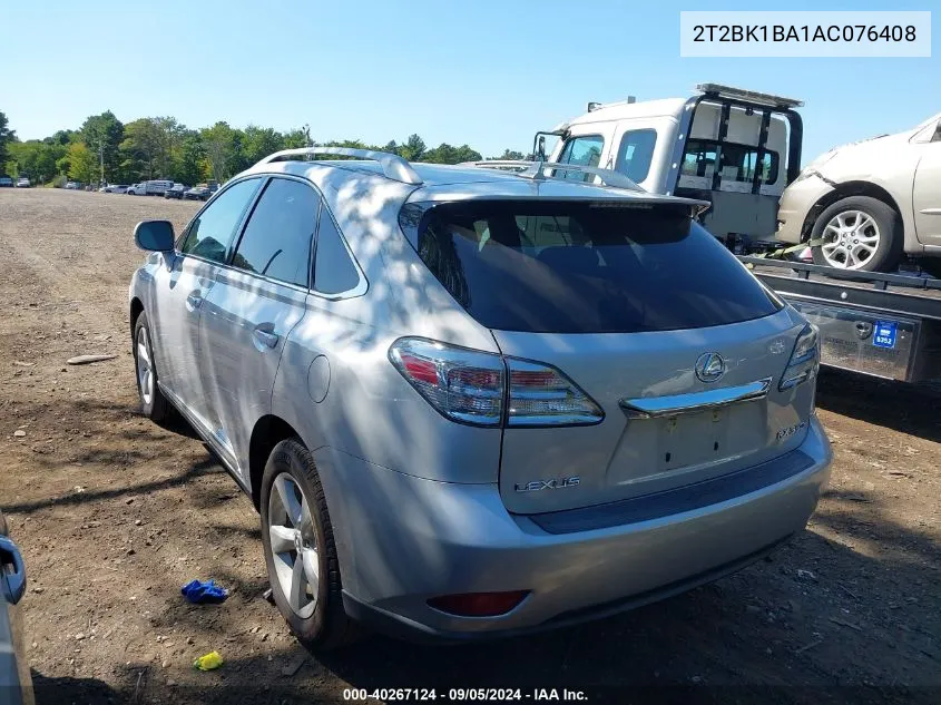 2010 Lexus Rx 350 VIN: 2T2BK1BA1AC076408 Lot: 40267124