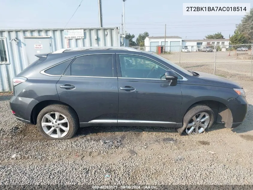 2010 Lexus Rx 350 VIN: 2T2BK1BA7AC018514 Lot: 40283071