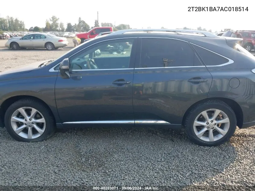 2010 Lexus Rx 350 VIN: 2T2BK1BA7AC018514 Lot: 40283071