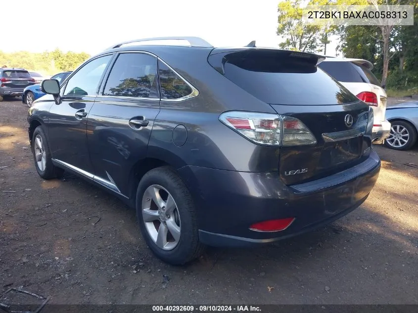 2010 Lexus Rx 350 VIN: 2T2BK1BAXAC058313 Lot: 40292609