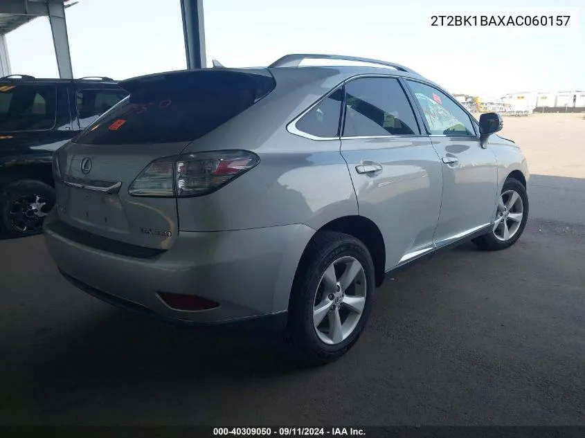 2010 Lexus Rx 350 VIN: 2T2BK1BAXAC060157 Lot: 40309050